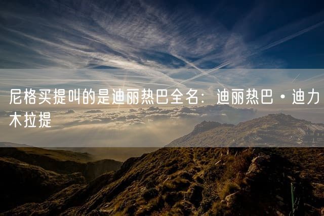 尼格买提叫的是迪丽热巴全名:迪丽热巴•迪力木拉提
