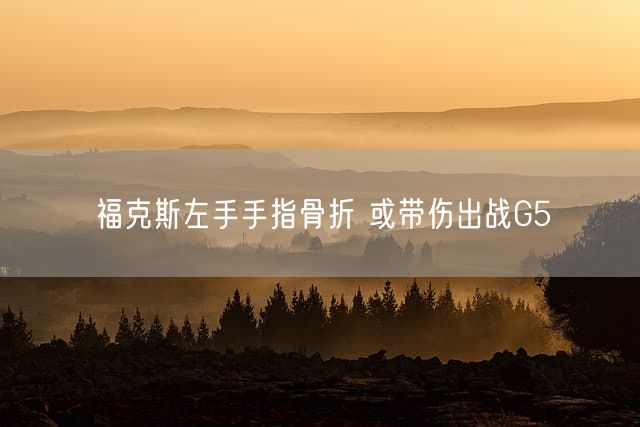 福克斯左手手指骨折 或带伤出战G5