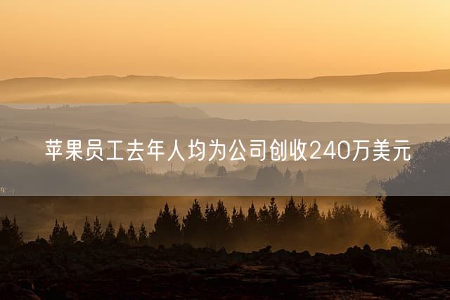 苹果员工去年人均为公司创收240万美元